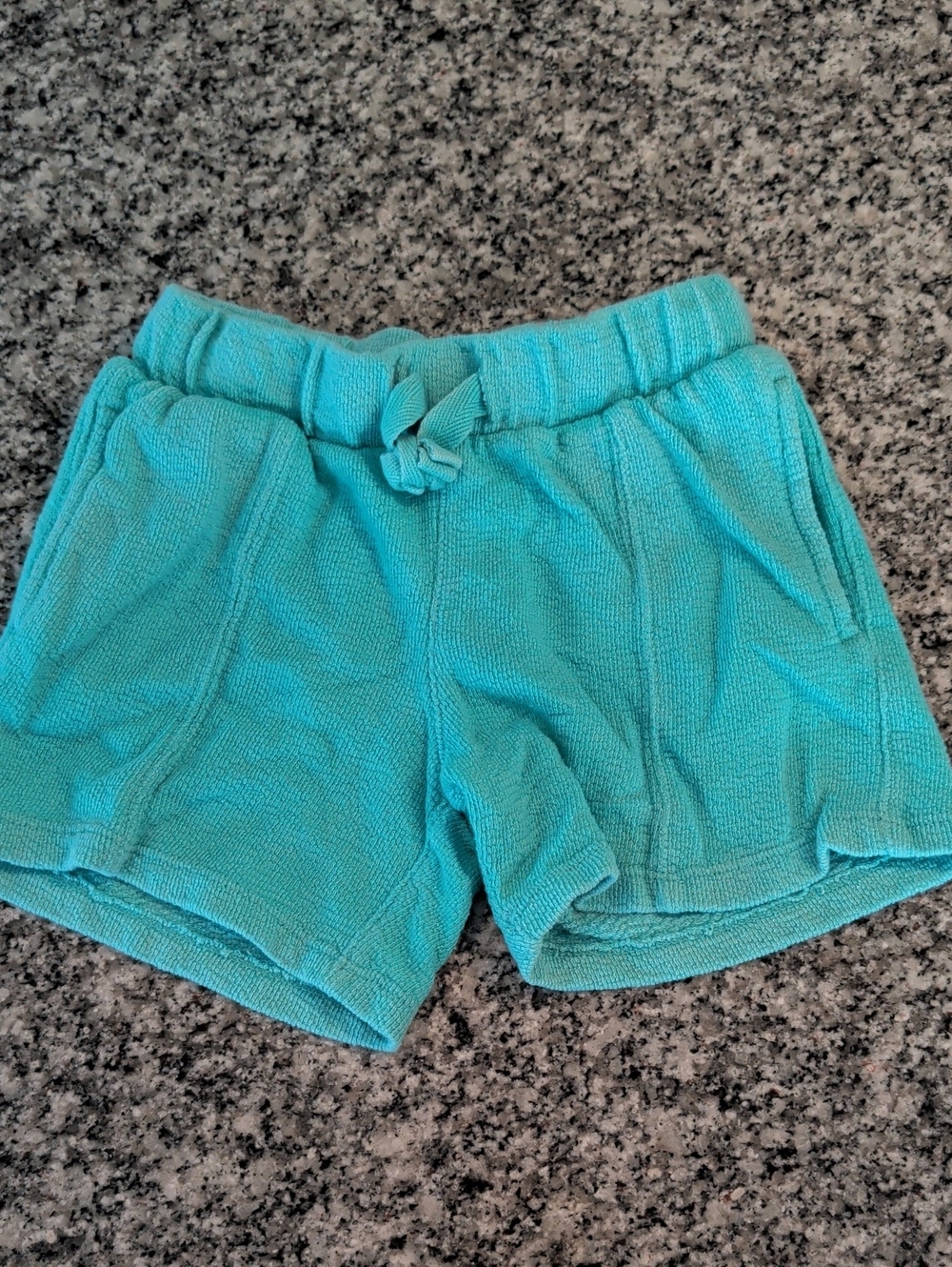 Cat & Jack Teal Terry Knit Drawstring Shorts